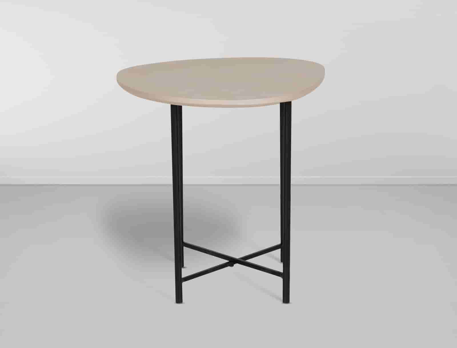 Mesa Lateral Bem-me-quer - Bege/Preto
