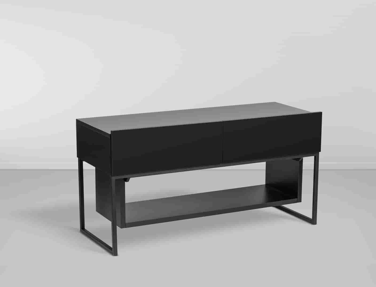 Rack Cerrado Alto c/ 1 Gaveta - Preto L: 1,20 P:0,47 A:0,62