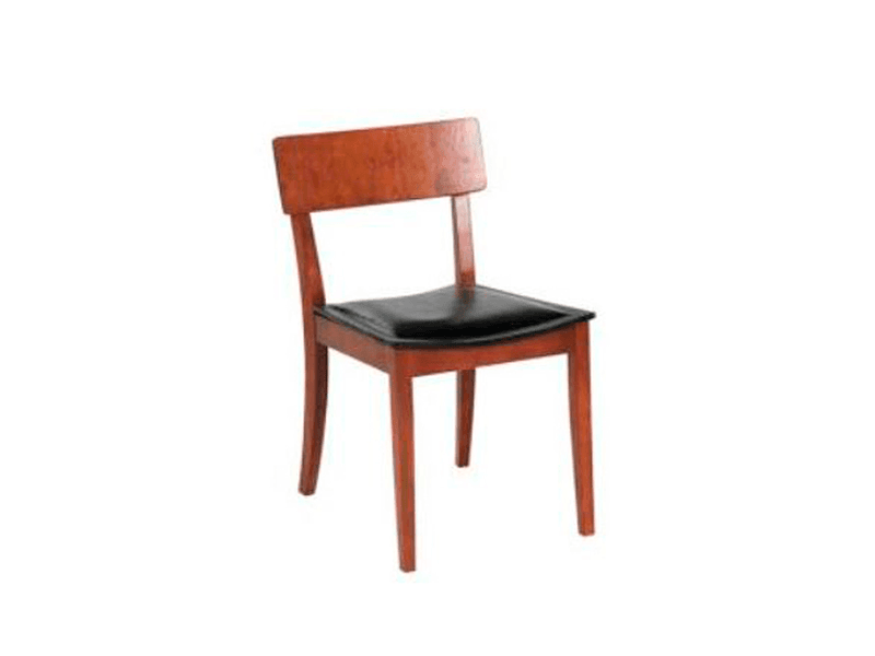 Cadeira Manaca Assento Estofado S/Braco - Nozes/Preto