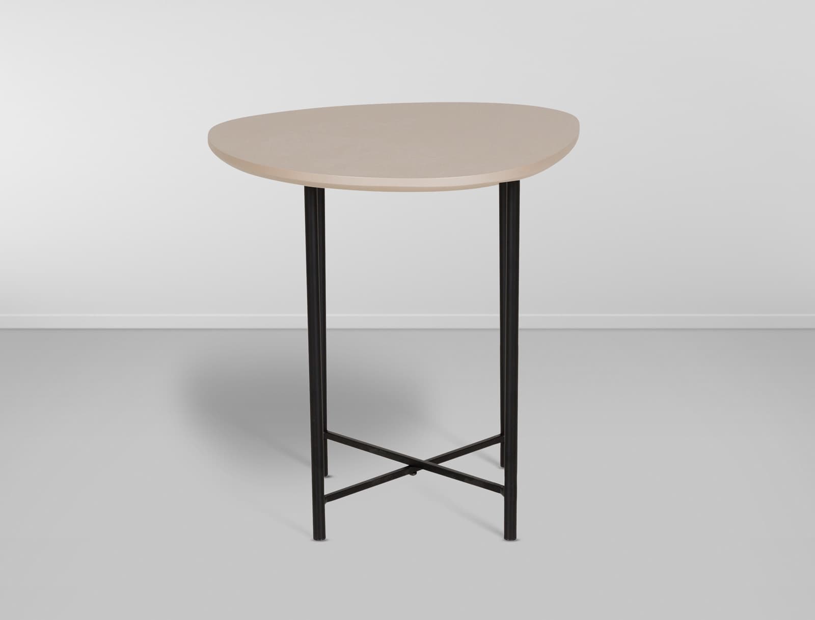 Mesa Lateral Bem-me-quer - Bege/Preto L:0,45 P:0,44 A:0,47