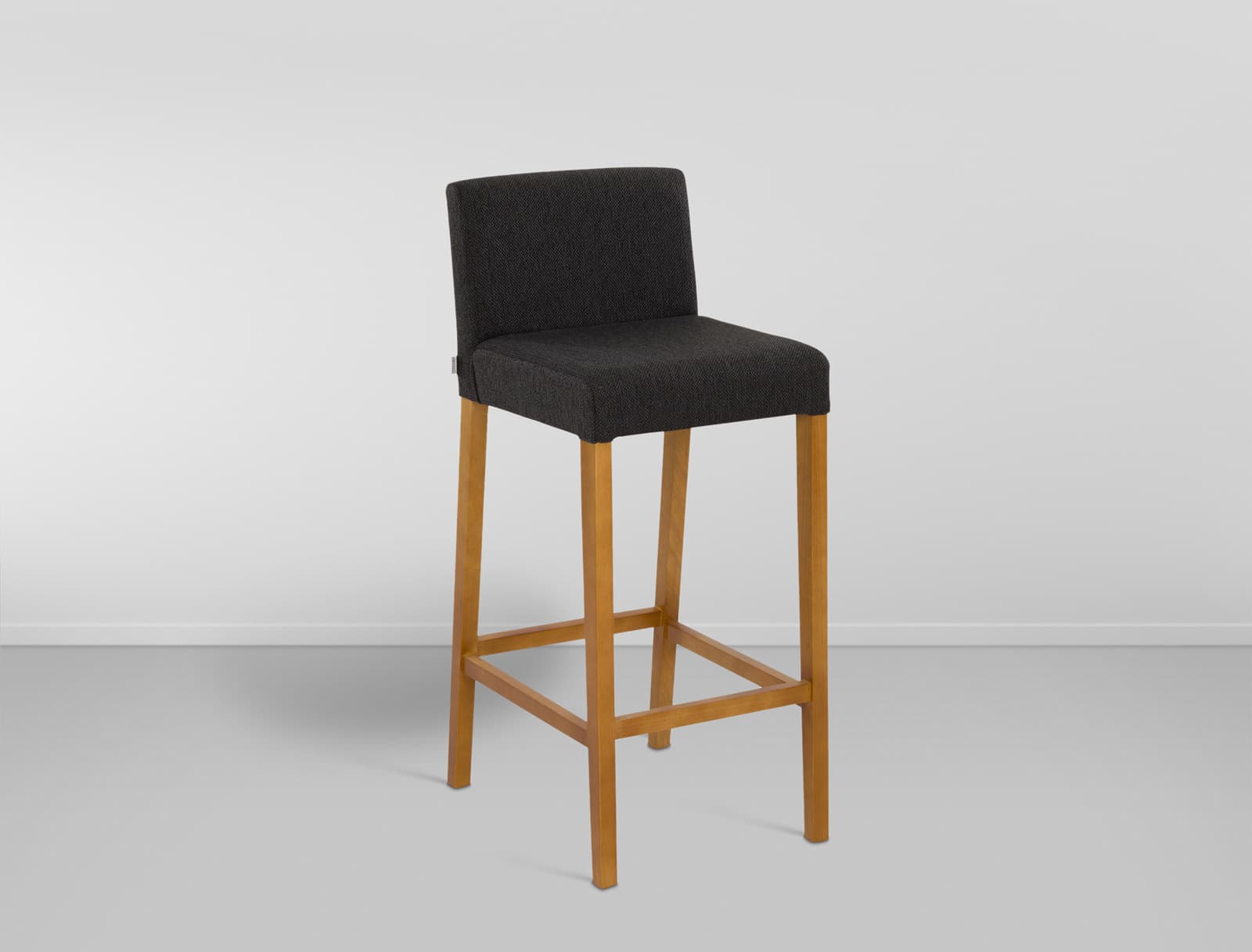 Banqueta Alfazema C/ Encosto - Preto/ Nozes A:0,98