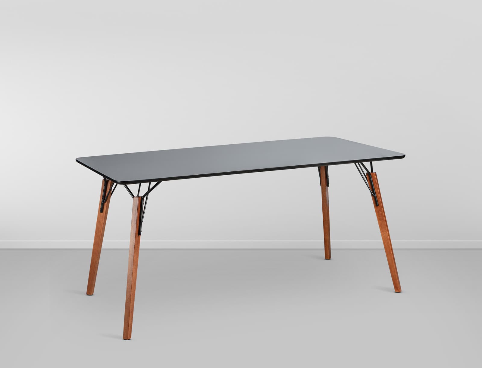 Mesa Ipe Retangular - Preto/ Nozes L:1,6 P:0,80