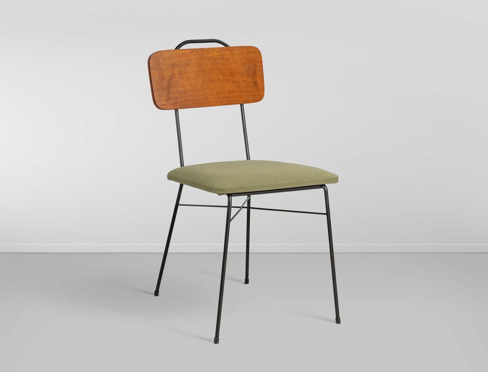 Cadeira Alecrim Assento Estofado S/Braco - Verde