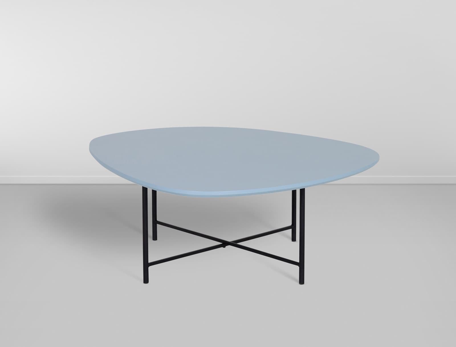 Mesa Centro Bem-Me-Quer - Azul Claro/Preto L:0,83 P:0,79 A:0,32