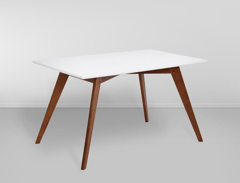 Mesa Jambolao - Branco/ Nozes L:1,35 P:0,8