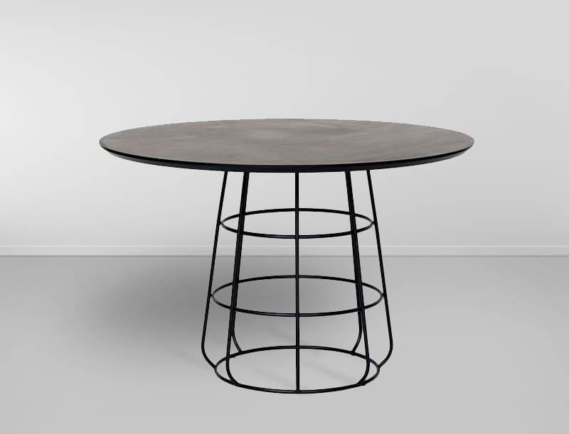 Mesa Jantar Caqui Redonda - Preto/Preto L:1,2