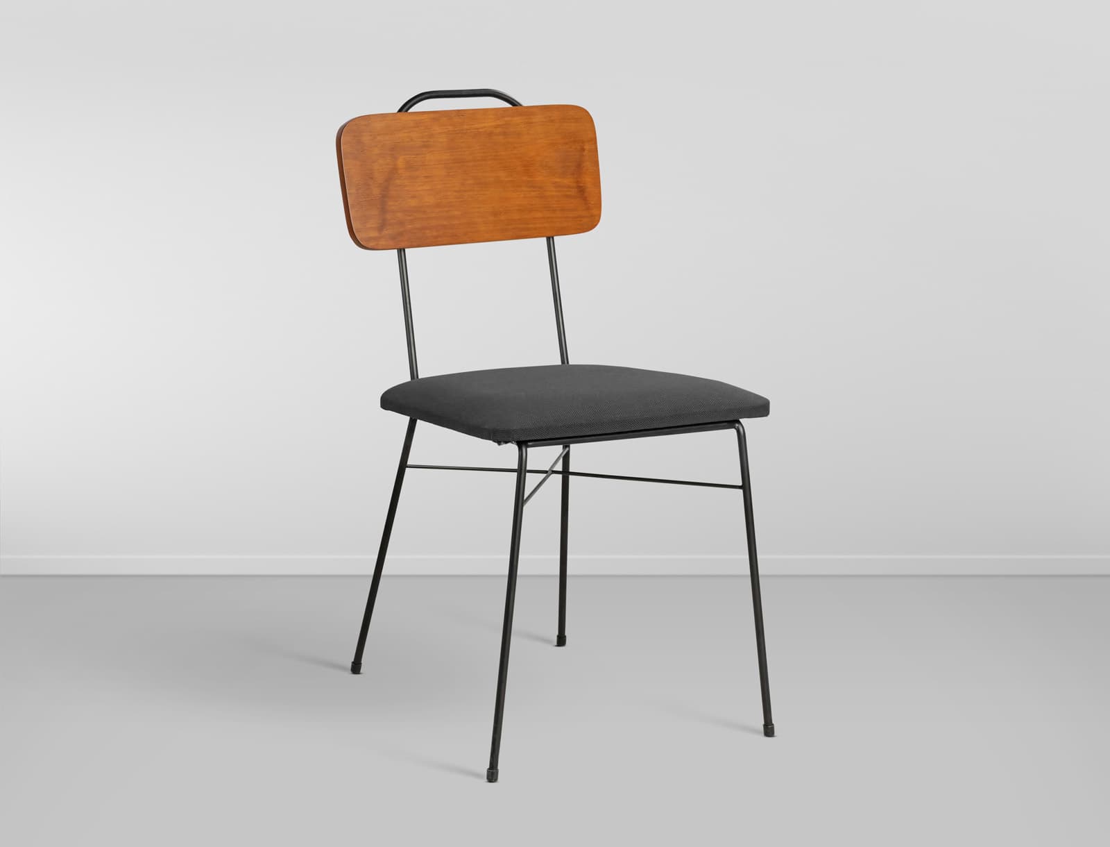 Cadeira Alecrim Assento Estofado S/Braco - Preto