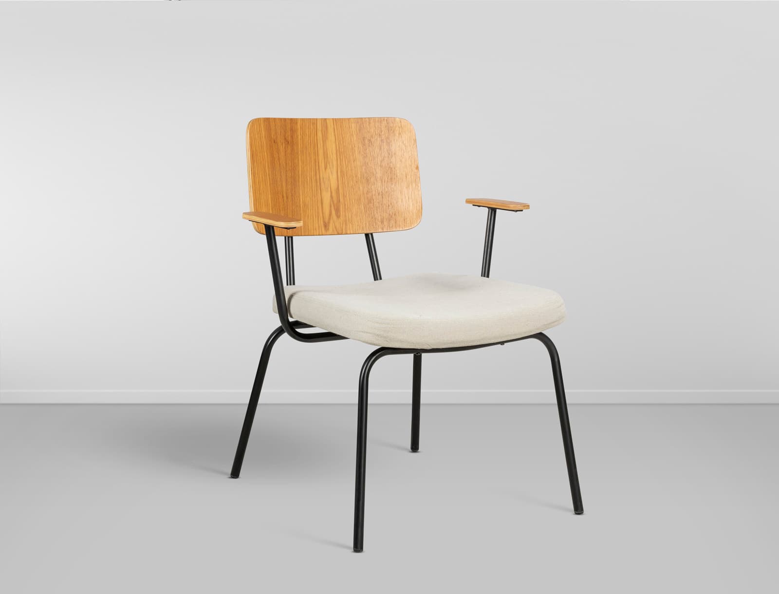 Poltrona Anturio - Amadeirado / Offwhite