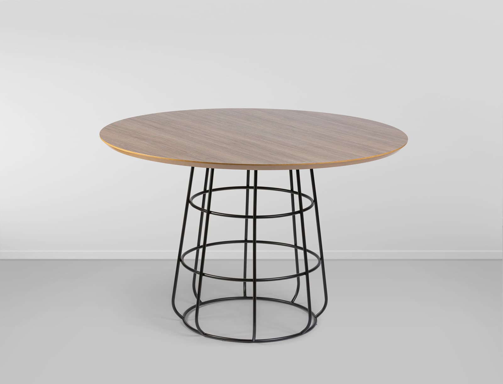 Mesa Jantar Caqui Redonda - Marrom/Preto L:1,20